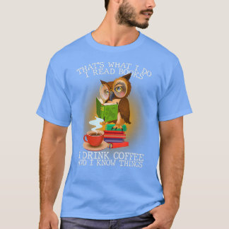 Dat wat ik lees, is boeken die ik Drink koffie-boo T-shirt