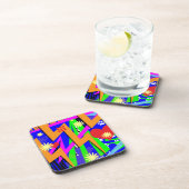 Dat wilde negentiger jaren patroon drankjes onderzetter (Rechterzijde)