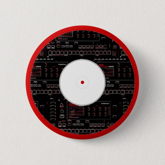 Dat witte label is elektrisch! ronde button 5,7 cm (Voorkant)