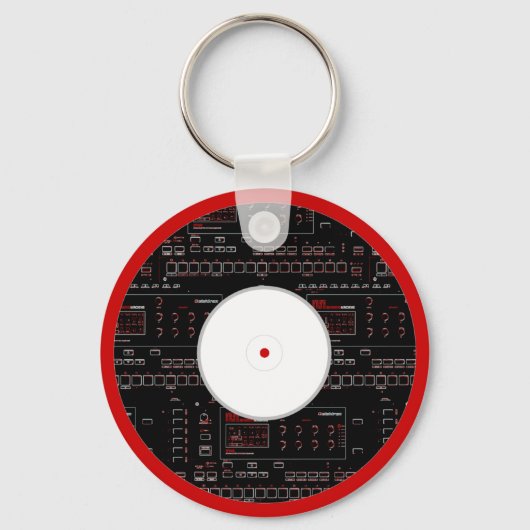 Dat witte label is elektrisch! sleutelhanger (Voorkant)