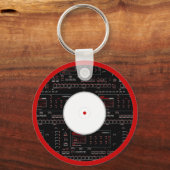 Dat witte label is elektrisch! sleutelhanger (Voorkant)