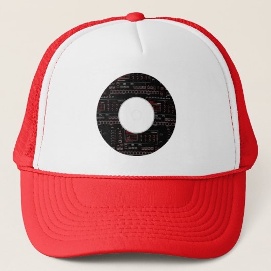 Dat witte label is elektrisch! trucker pet (Voorkant)