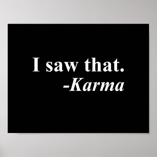 Dat zag ik. -Karma Poster (Voorkant)