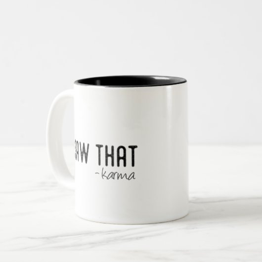 Dat zag ik - Karma Tweekleurige Koffiemok (Voorkant links)