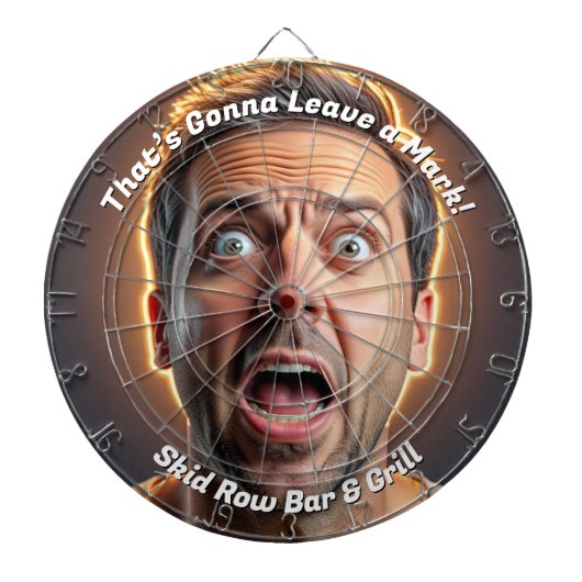 Dat zal een grappig stempel achterlaten dartbord (Voorkant)