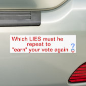 Dat zal uw stem winnen bumpersticker (Op auto)
