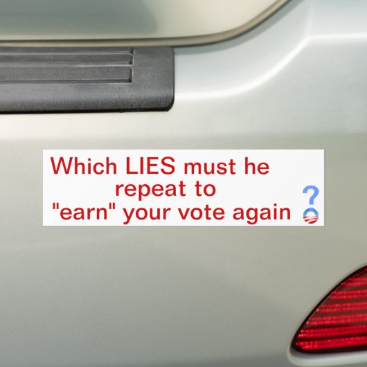 Dat zal uw stem winnen bumpersticker (Op auto)