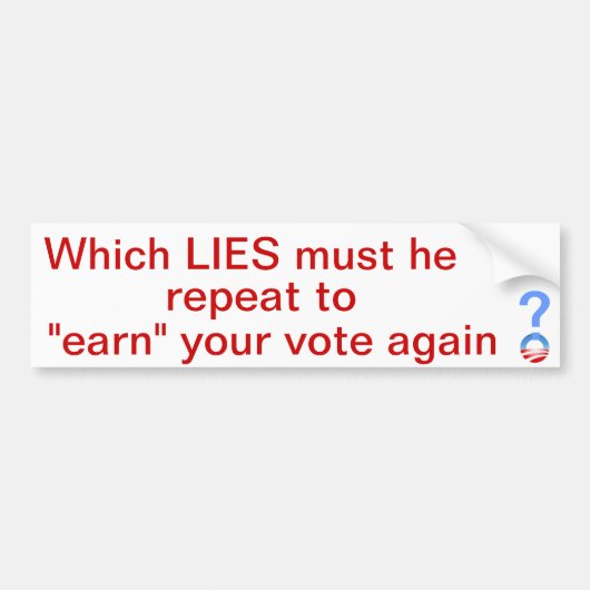 Dat zal uw stem winnen bumpersticker (Voorkant)