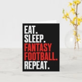 Dat zegt Eat Sleep Fantasy Football Herhaal' Kaart (Gele Bloem)