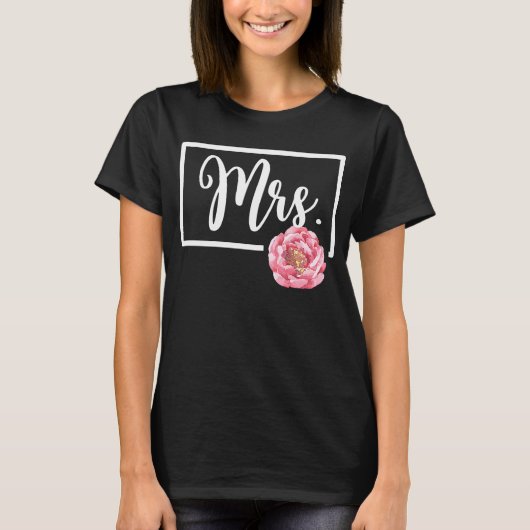 Dat zegt mevrouw bloem bruiloft bachelorette borre t-shirt (Voorkant)