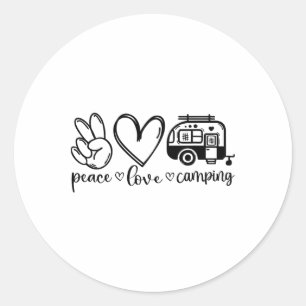 Dat zegt Vrede Liefde Kamperen - Buiten Ronde Sticker
