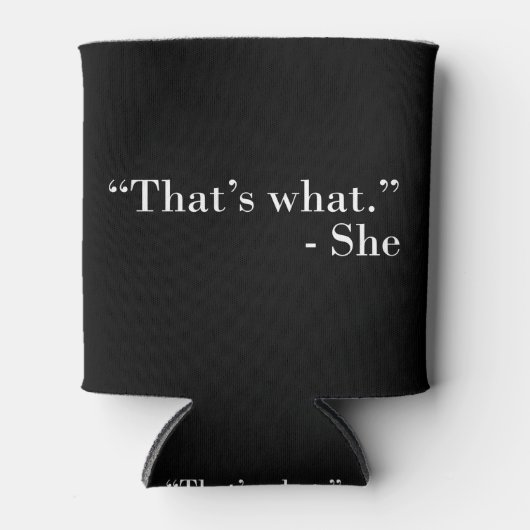 Dat zei ze. blikjeskoeler (Voorkant)