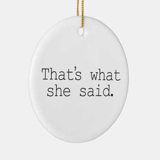 Dat zei ze. keramisch ornament (Rechts)