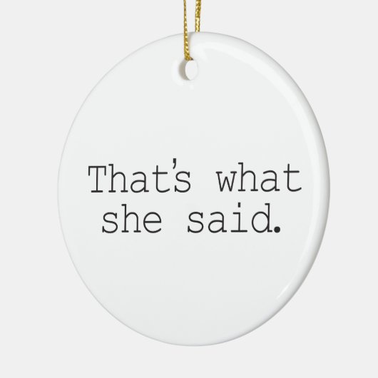 Dat zei ze. keramisch ornament (Links)