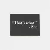 Dat zei ze. post-it® notes (Voorkant)