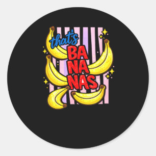 Dat zijn Bananen Zomer Fruit Eet Grap Ronde Sticker