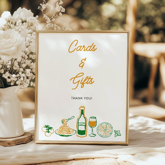 Dat zijn meer rustieke Italiaanse Kaarten en gesch Poster