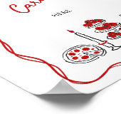 Dat zijn nog meer Italiaanse rode receptenkaarten Poster (Hoek)