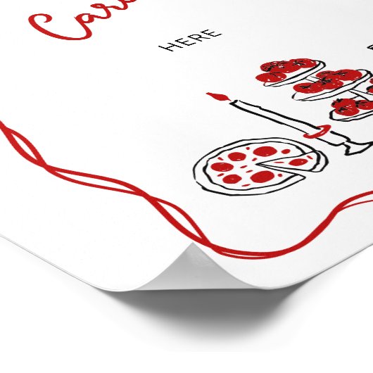 Dat zijn nog meer Italiaanse rode receptenkaarten Poster (Hoek)