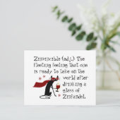 Dat zinvincible gevoel grappig Zin wijn citaat Briefkaart (Staand voorkant)