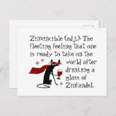 Dat zinvincible gevoel grappig Zin wijn citaat Briefkaart (Voorkant / Achterkant)