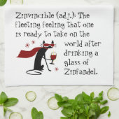 Dat zinvincible gevoel grappig Zin wijn citaat Theedoek (Gevouwen)