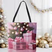 Dat zou ik leuk vinden in Pink Christmas Canvas ta Tote Bag