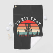Dat zou ik raken | Grappig Retro Disc Golf Golfhanddoek (Insitu)