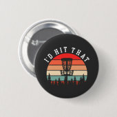 Dat zou ik raken | Grappig Retro Disc Golf Ronde Button 5,7 Cm (Voorkant /achterkant)