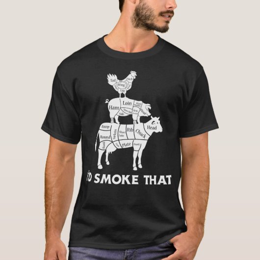 Dat zou ik roken - BBQ grappig cadeau T-shirt (Voorkant)