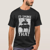 Dat zou ik roken - Grappig BBQ Smoker Father Barbe T-shirt (Voorkant)