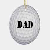 Dat zou ik wel doen. golfbal keramisch ornament (Rechts)