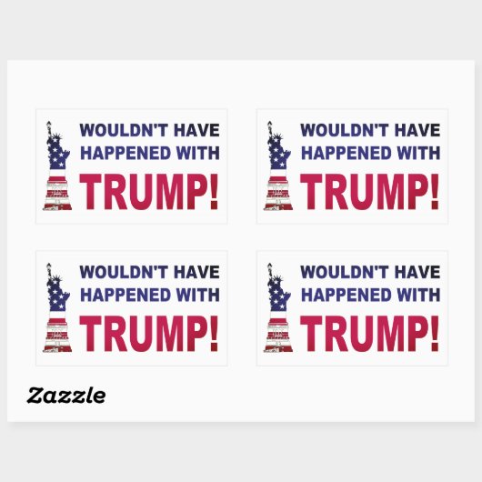 Dat zou niet gebeurd zijn met Trump! Rechthoekige Sticker (Vel)