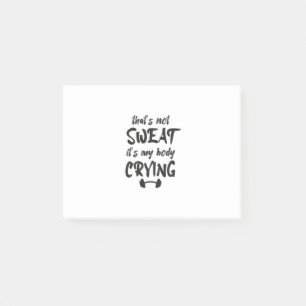 Dat zweet mijn lichaam niet. post-it® notes