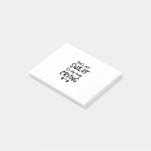 Dat zweet mijn lichaam niet. post-it® notes (Schuin)