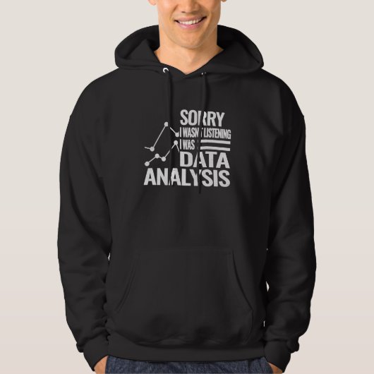 data-analist datawetenschap data technologie stati hoodie (Voorkant)