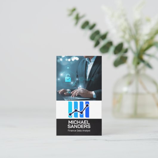 Data-analist | Finance Tech-logo Visitekaartje (Staand voorkant)