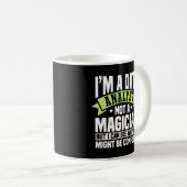 Data Analist Geen goochelaar Statistiek Bedrijf Koffiemok (Voorkant rechts)