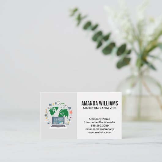 data-analist | Grafiekdiagram Visitekaartje (Staand voorkant)