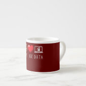 Data-analist houdt van vrede Datawetenschapsanalis Espresso Kop (Voorkant rechts)