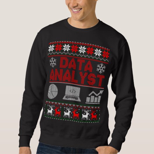 Data-analist van Schouder Kerst Lelijke trui (Voorkant)