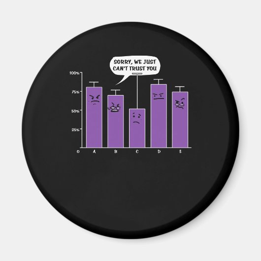 Data Analysis Science Geek Nerd Joke Magneet (Voorkant)