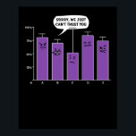 Data Analysis Science Geek Nerd Joke Poster<br><div class="desc">Data Analysis Science Geek Nerd Joke-ontwerp voor gegevensliefhebbers.</div>