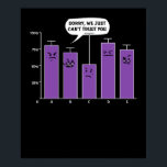 Data Analysis Science Geek Nerd Joke Poster<br><div class="desc">Data Analysis Science Geek Nerd Joke-ontwerp voor gegevensliefhebbers.</div>