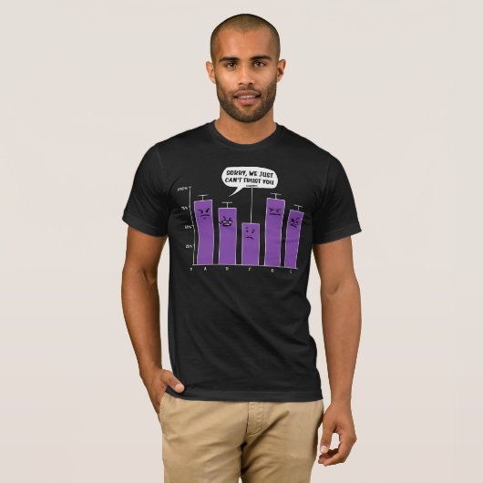 Data Analysis Science Geek Nerd Joke T-shirt (Voorkant volledig)