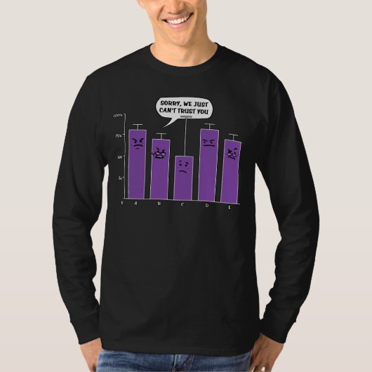 Data Analysis Science Geek Nerd Joke T-shirt (Voorkant)