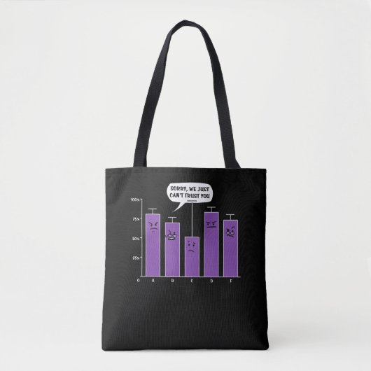 Data Analysis Science Geek Nerd Joke Tote Bag (Voorkant)