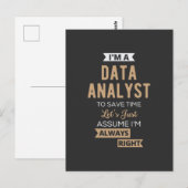 Data Analyst Briefkaart (Voorkant / Achterkant)