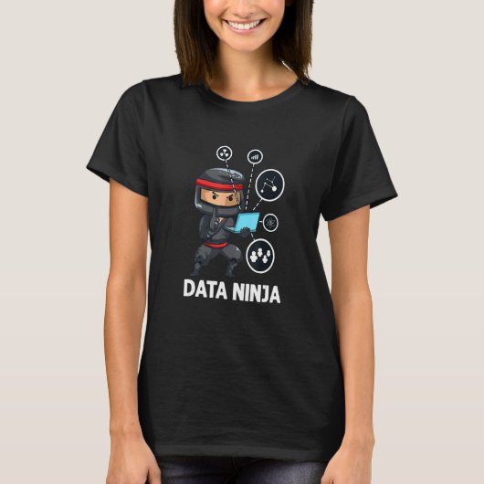 Data Analyst Data Ninja T-shirt (Voorkant)