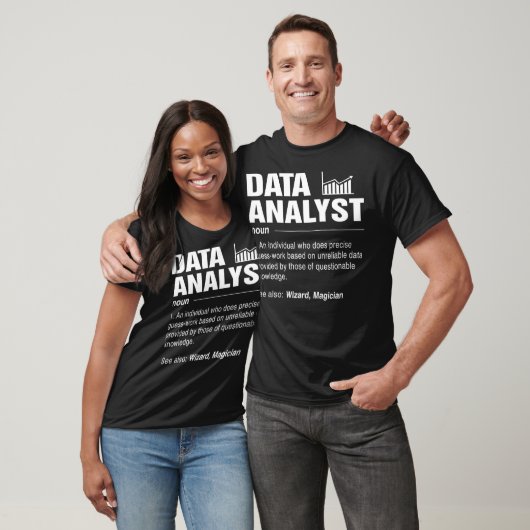 Data Analyst definieert Eat Sleep Analyze Data Her T-shirt (Unisex)